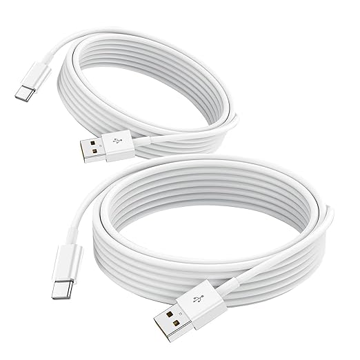 2 Pack USB A to USB C CarPlay Data & Charging Cable for iPhone Samsung iPad