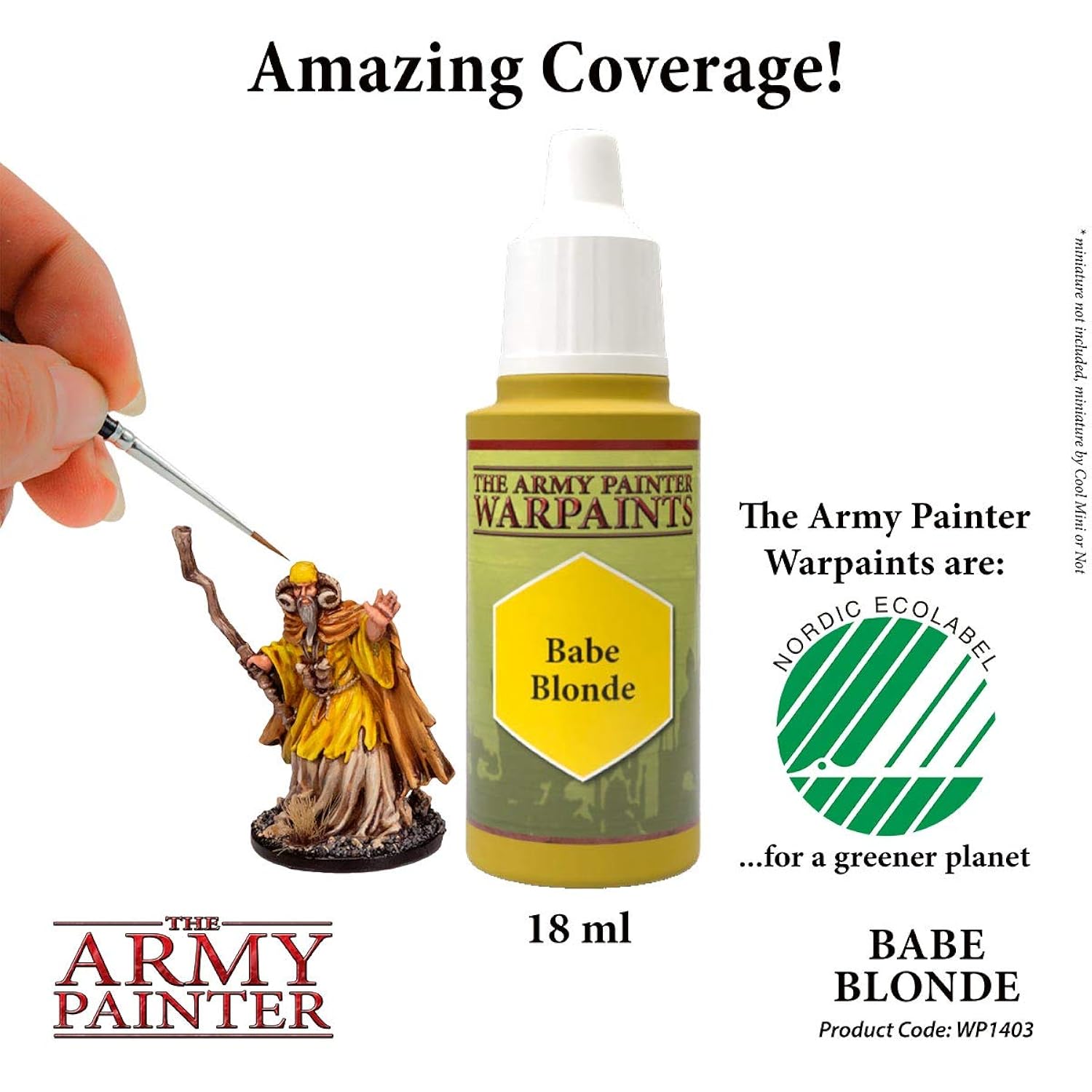Babe Blonde Warpaint - Acrylic Non-Toxic Heavily Pigmented Water Based Paint For Tabletop Roleplaying, Boardgames, And Wargames Miniature Model Painting
