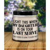 Son In Law Candle From Mother In Law Light This When My Daughter Is On Your Last Nerve Funny Birthday Christmas 9 Oz. Vanilla Scented Soy Wax For Men