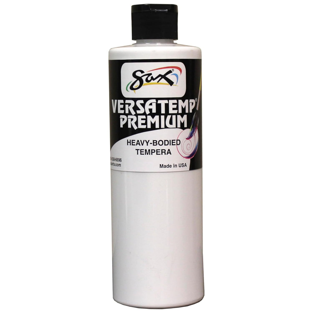 Versatemp Premium Heavy-Bodied Tempera Paint, White, 1 Pint