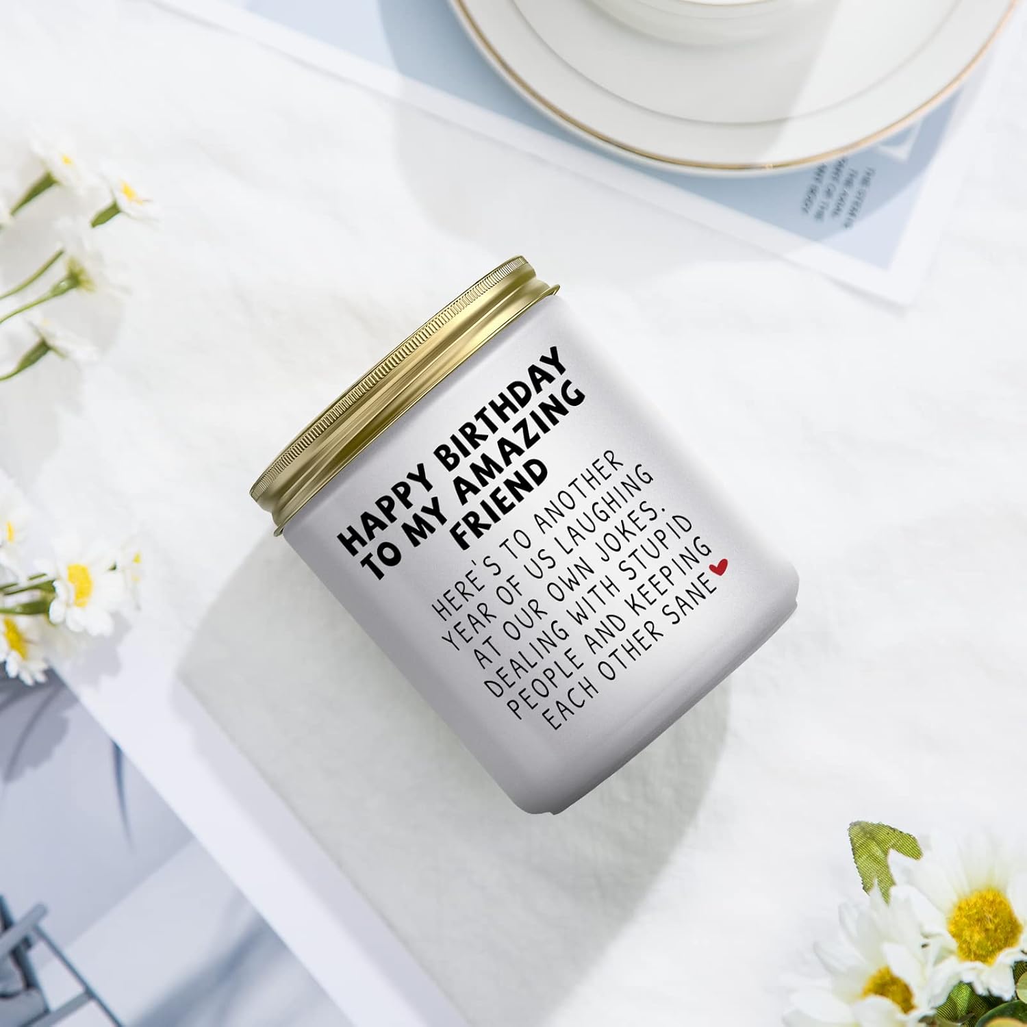 Happy Birthday Gifts For Women - Funny Best Friend Friendship Birthday Gifts For Women Bestie Bff Coworker Classmate, Lavender Candle