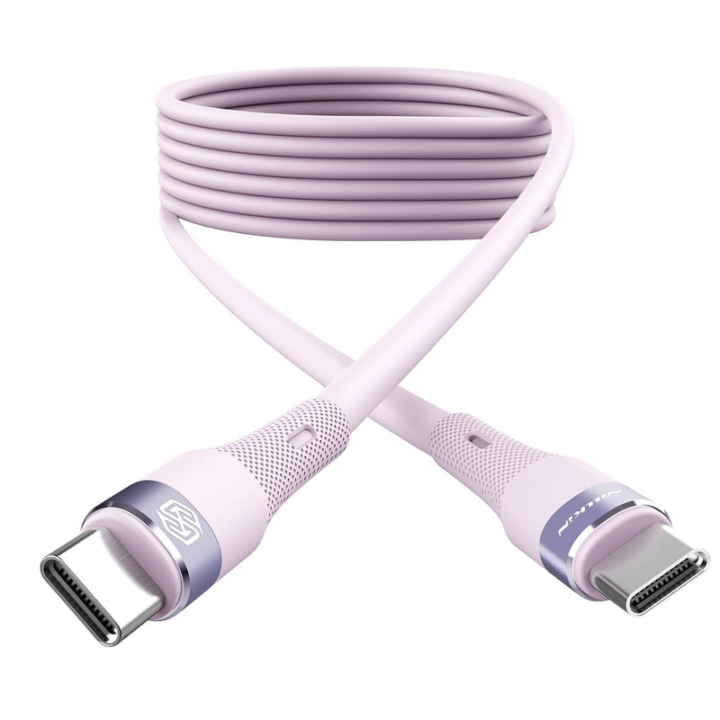 Usb C To Usb C Cable, [Liquid Silicone, 4Ft], 60W Type C Fast Charging Cable F