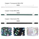 32.8Ft Ws2812B Rgb Addressable Black Wire Fairy Lights With Controller,Waterproof Dream Color Christmas String Lights Fo