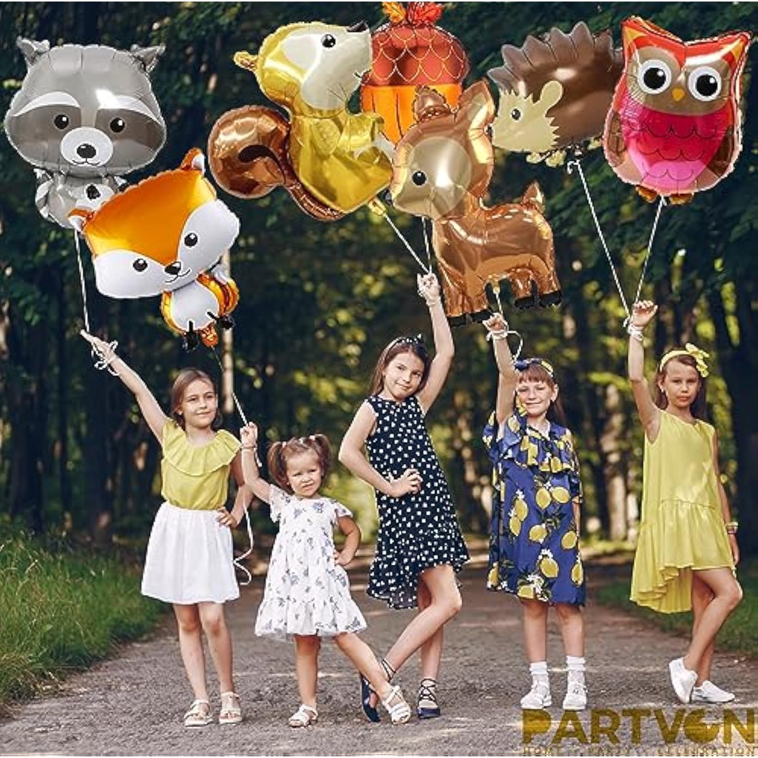 13pcs Woodland Animal Balloons Forest Foil Balloons for Baby Shower Birthday Party Decor