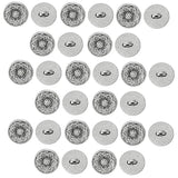 Sewing Shank Buttons - 30 Pack, 15Mm, Carved Flower Design With Vintag