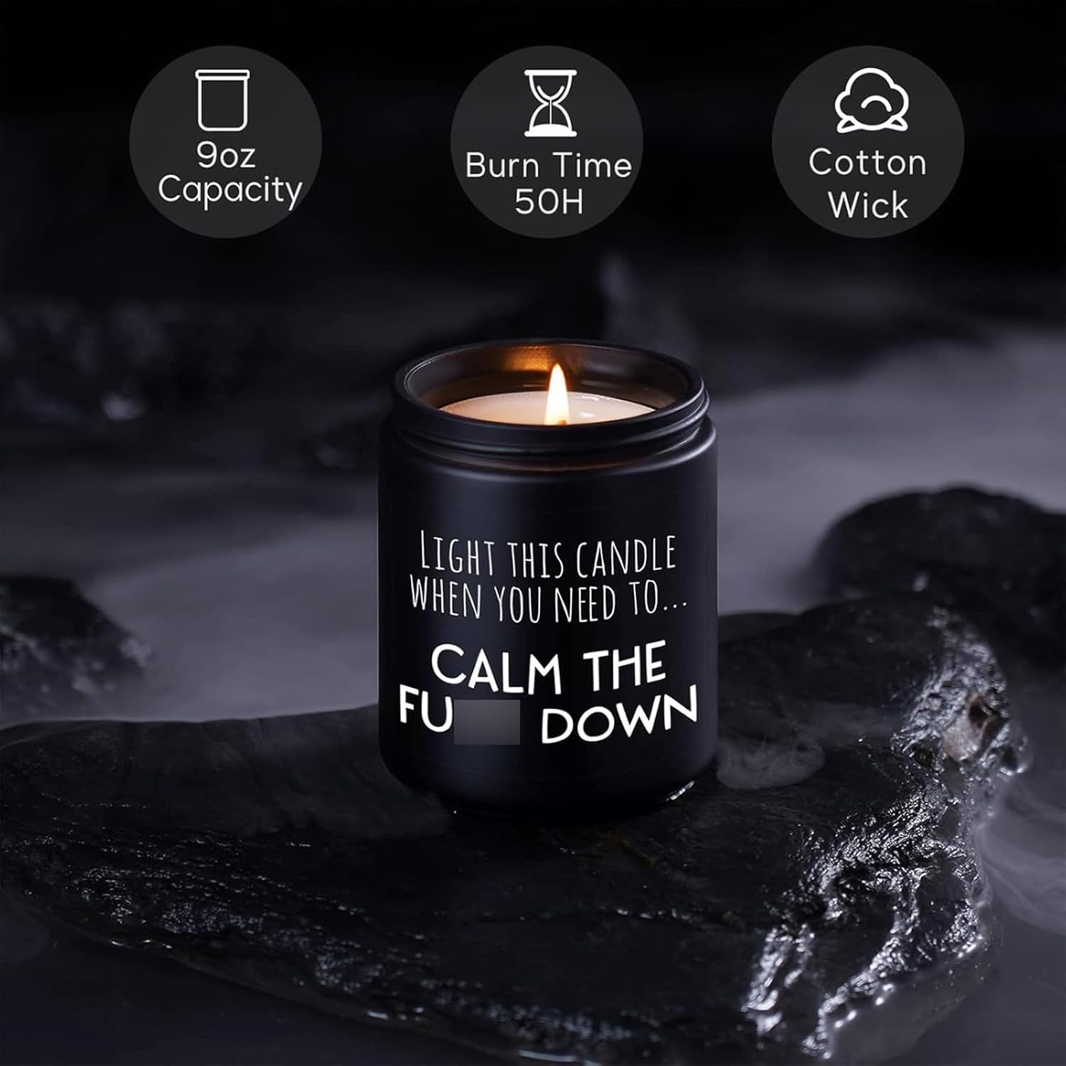 Calming Candle, Stress Relief Gifts For Women, Relaxing Gifts For Men, People - Anxiety Relief Items - Valentines Day, Calm Down, Birthday Funny Aromatherapy Candles For Women Friend Coworker