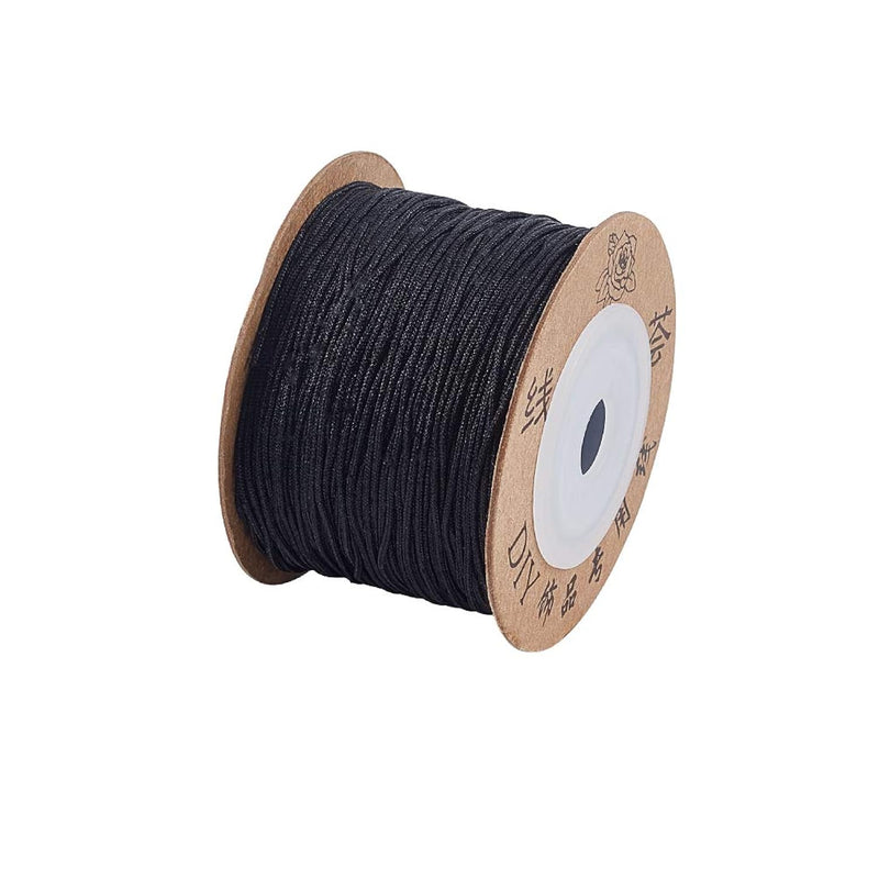 About 100M/Roll 0.8Mm Black Nylon Thread Bracelet Cord Beading Thread Thread N