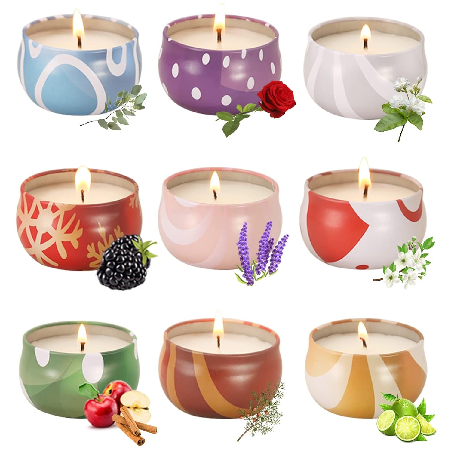 Scented Candles Gift Set, 9 Packs Soy Wax Candles For Women Mom On Mother'S Day, Birthday Gifts For Women Mom Best Friends Sister Colleague