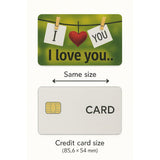 Romantic Scratch Off Card – “I Love You More Than Yesterday” – Mini Love Greeting Card For Him Or Her, Wallet Size Romantic Note, Cute Surprise, Envelope Included