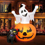 5 FT Halloween Inflatables Outdoor Ghost Pumpkin Black Cat Decor