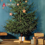 Christmas Tree Stand Base For 7Ft Real Tree Sliver Christmas Tree Holder Stable For Xmas Tree Decoration Rustic (White,Medium)