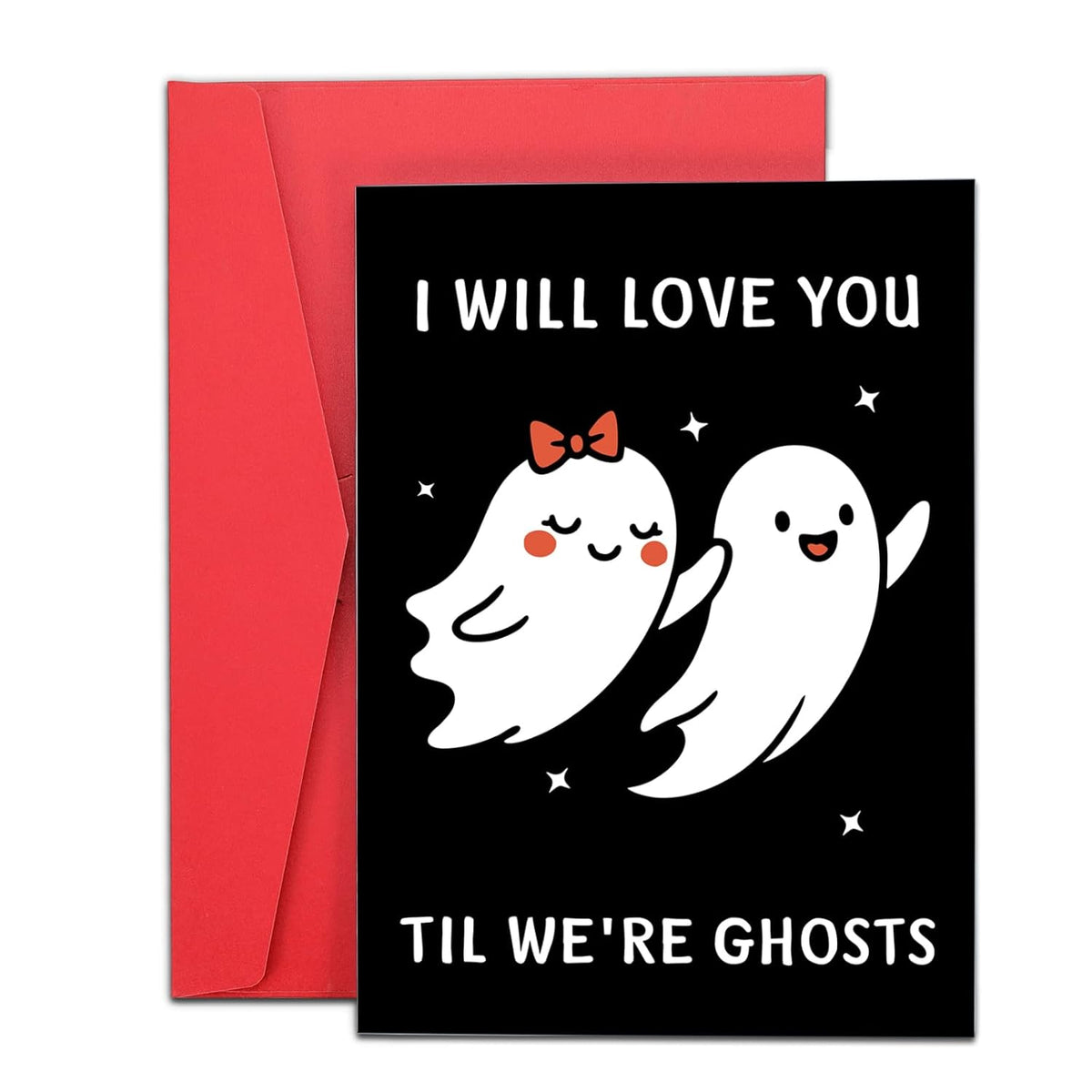 Funny Anniversary Cards For Couple Funny Spooky Gifts For Her Him Ghost Couple Stocking Stuffers First Anniversary Card For Husband Valentines Wedding Bachelor Groom Boyfriend Day I Love You Gifts