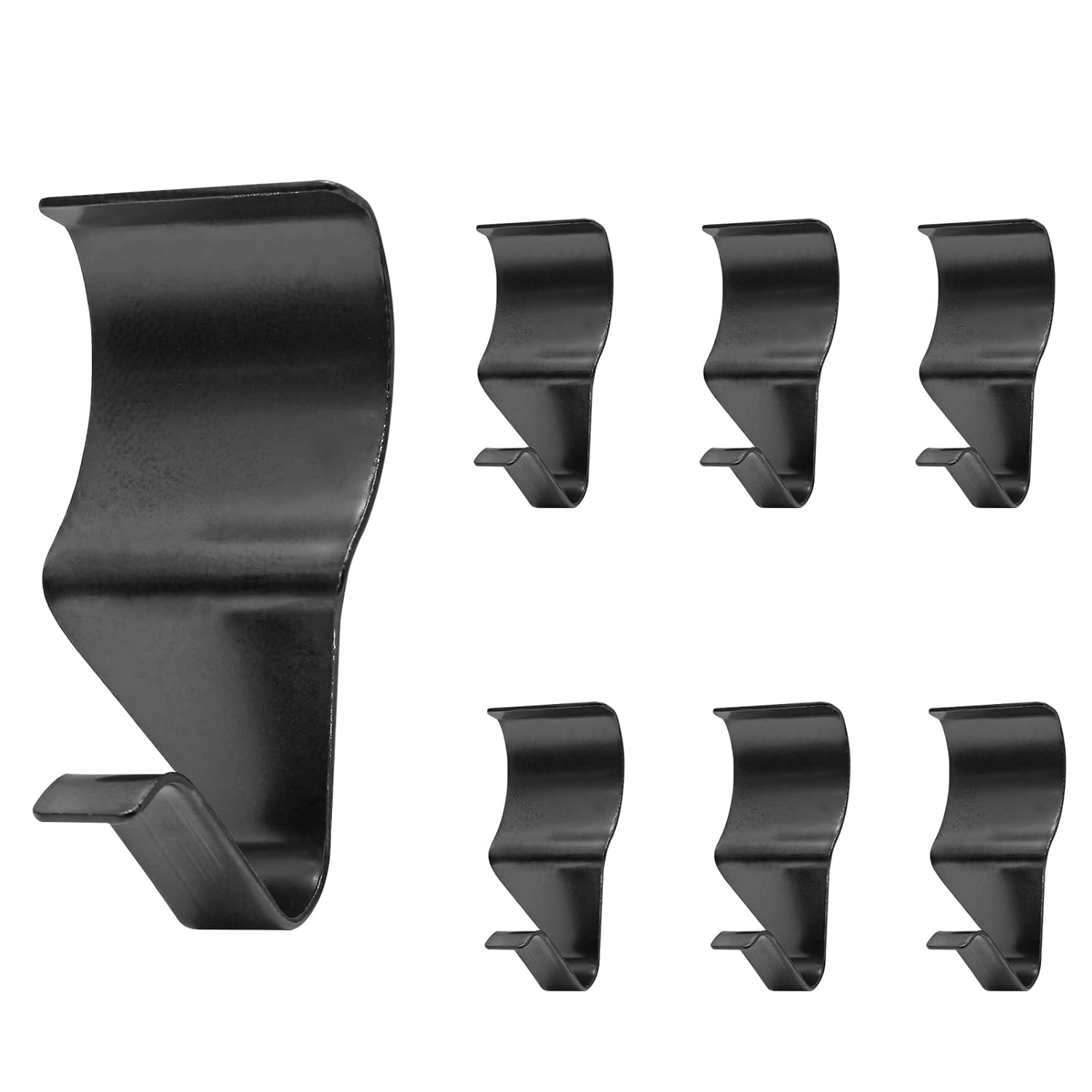 6 Pcs Heavy Duty Stainless Steel Black Vinyl Siding Hooks, No Hole Needed Low Profile Siding Clips For Hanging Wreath, Outdoor Christmas Decorations