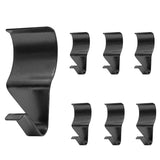6 Pcs Heavy Duty Stainless Steel Black Vinyl Siding Hooks, No Hole Needed Low Profile Siding Clips For Hanging Wreath, Outdoor Christmas Decorations
