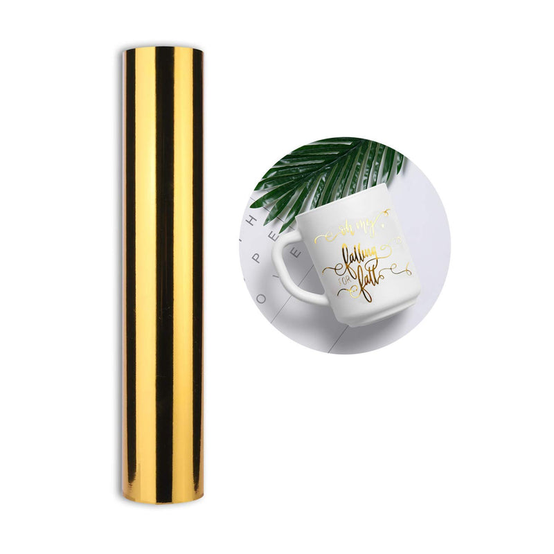 Adhesive Vinyl Roll – Glossy Chrome Mirror Gold Permanent Cutting Viny