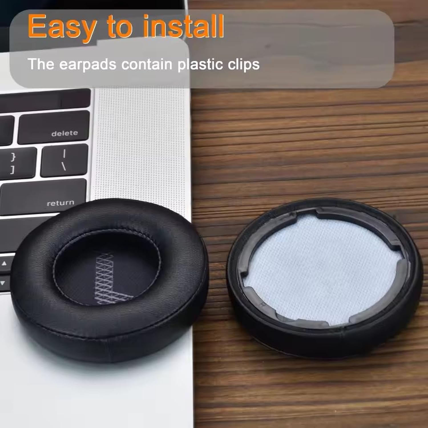 Live 400 Bt Earpads - Live400 Replacement Ear Pads Cover Cushions Foam Compatible With Jbl Live 400Bt On-Ear Wireless Headphones,High-Density Noise Cancelling Foam,Softer Leather - Black