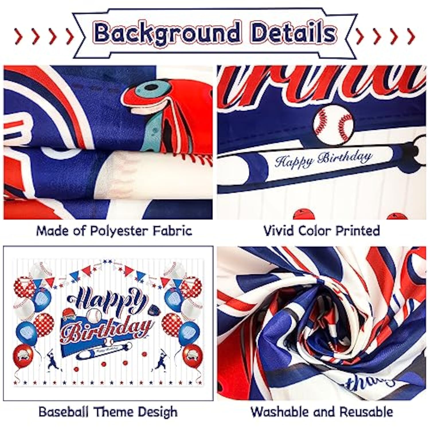 Baseball Birthday Party Kit Balloons, Banner, Tablecloth & Cake Toppers