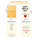 Husband Birthday Card & Funny Birthday Card For Husband From Wife - Handmade Knitted Heart Greeting Card For Him