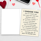 “I Choose You ”Valentines Day Card For Him Her, Romantic Valentines Day Gifts For Husband Wife Boyfriend Girlfriend