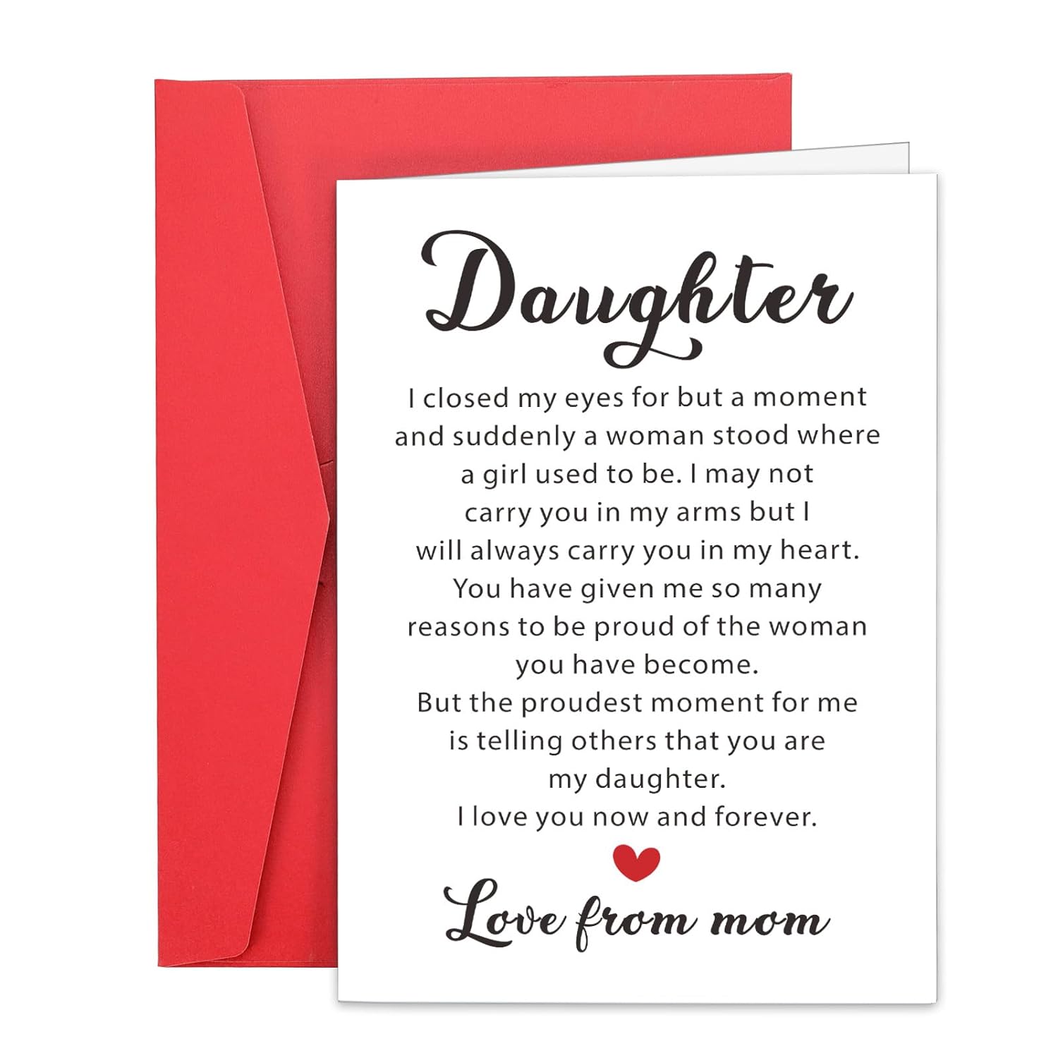 Lovely Daughter Cards From Mom, Valentines Day Birthday Card For Daughter, Daughters Gifts From Mom, Happy Birthday Daughters Card Gifts Ideas With Envelopes, College Gift For Teen Girls Daugh Ter