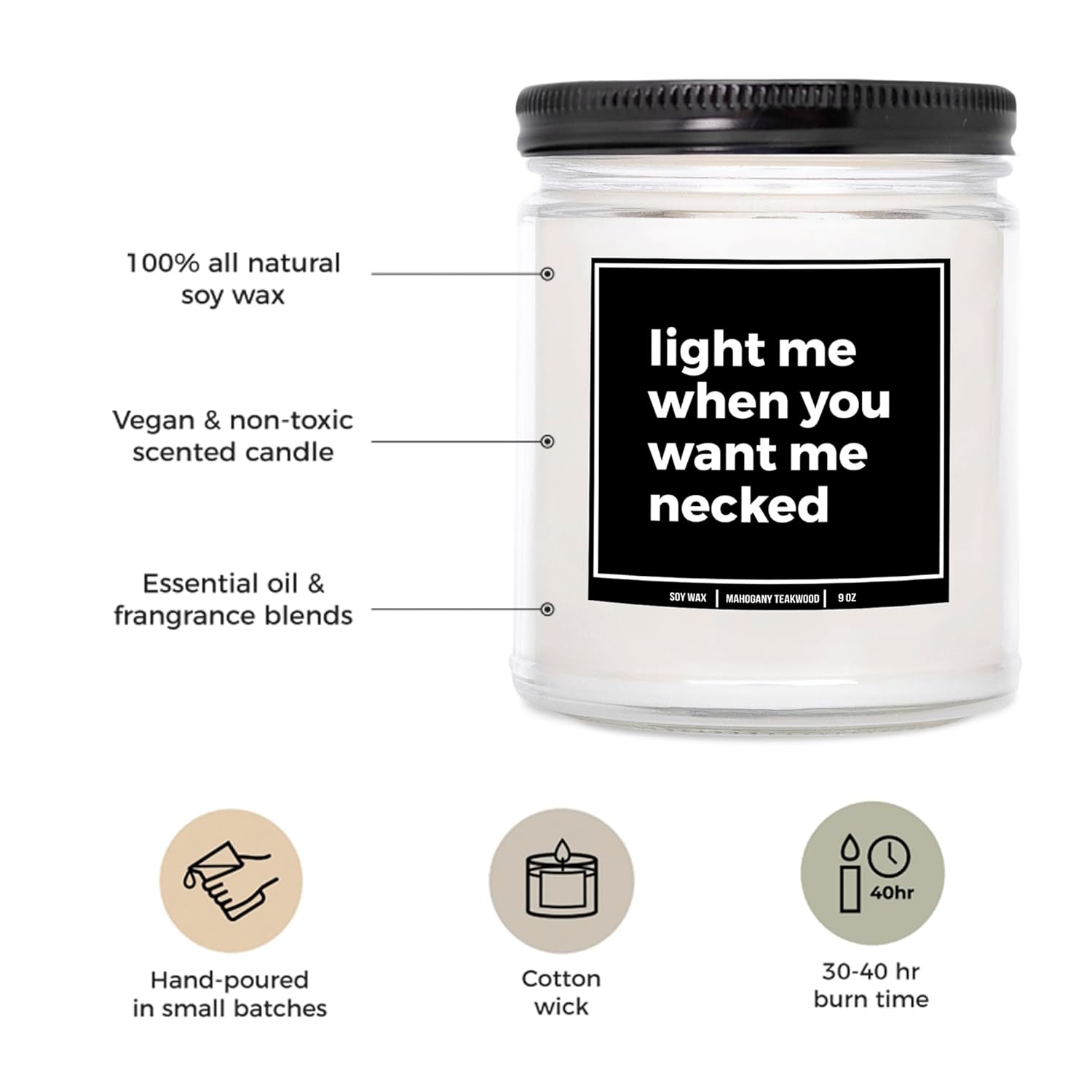 You Nique Designs Light Me When You Want Me Necked Candle, 9Oz, Cool Surprise For Boyfriend, Mens Candles For Bedroom, Inappropriate, Naughty Candles For Him Wife Couples (Mahogany Teakwood)