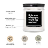 You Nique Designs Light Me When You Want Me Necked Candle, 9Oz, Cool Surprise For Boyfriend, Mens Candles For Bedroom, Inappropriate, Naughty Candles For Him Wife Couples (Mahogany Teakwood)