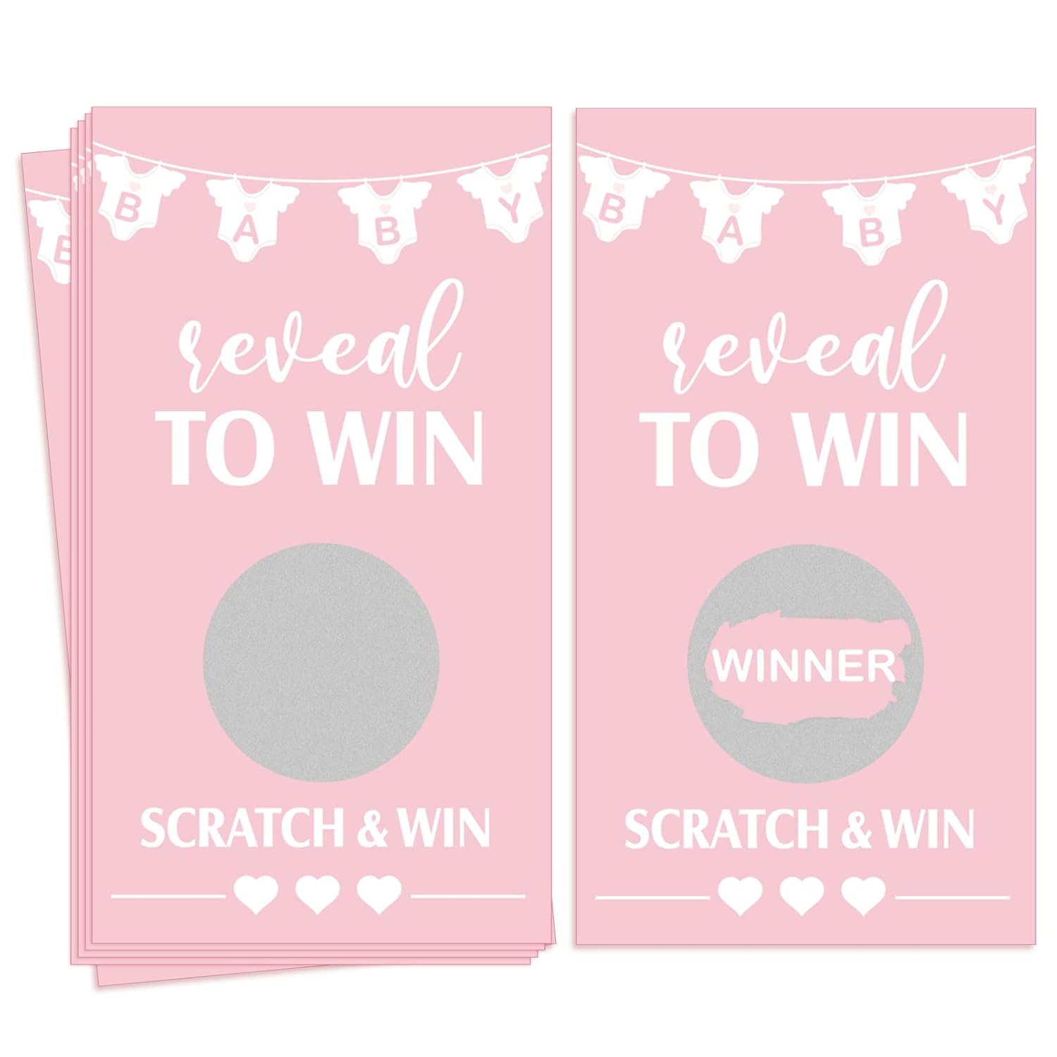 60 Pieces Shower Activity Cards For Pink Scratch Off Funny Raffle Cards Scratch Tickets For Activity Favor