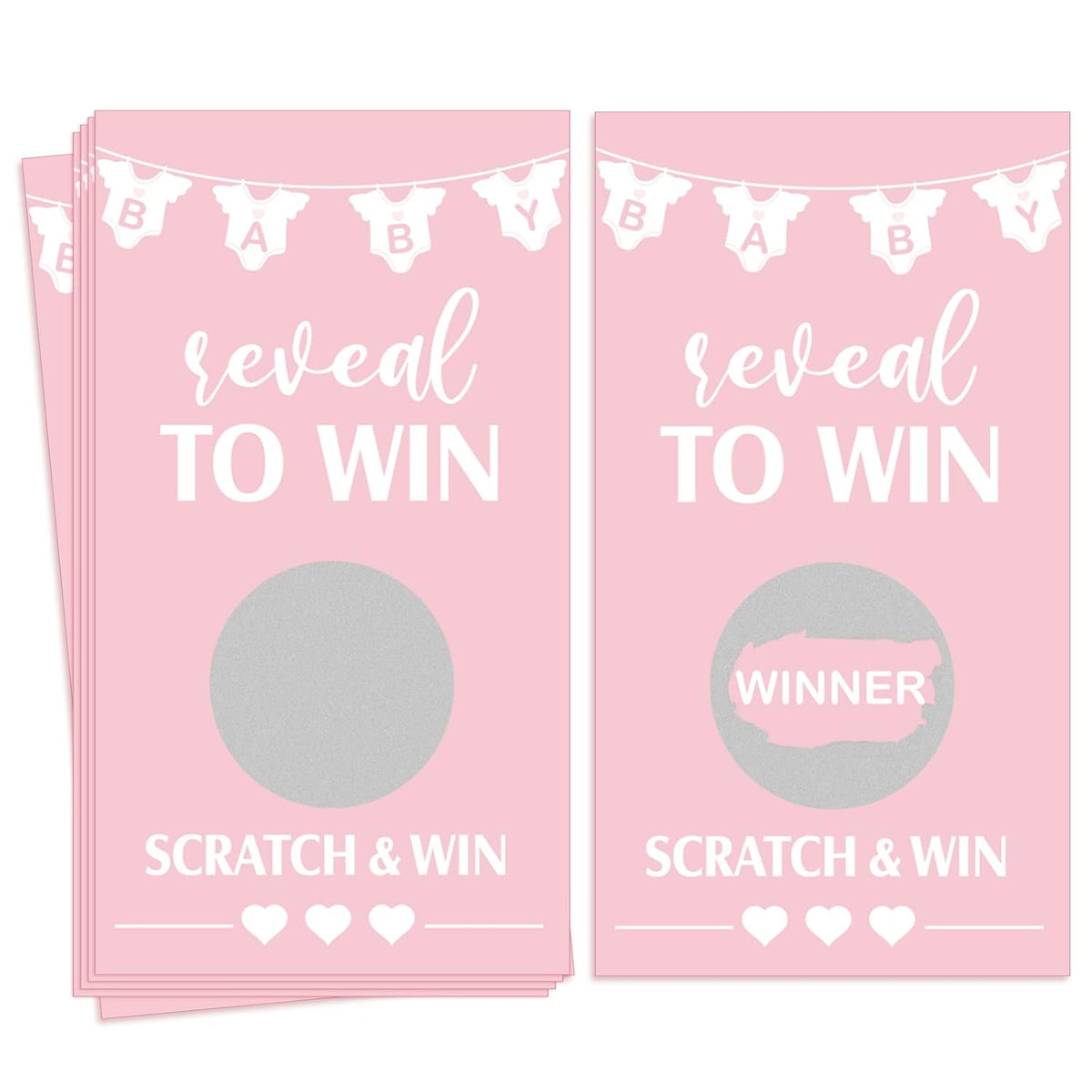 60 Pieces Shower Activity Cards For Pink Scratch Off Funny Raffle Cards Scratch Tickets For Activity Favor