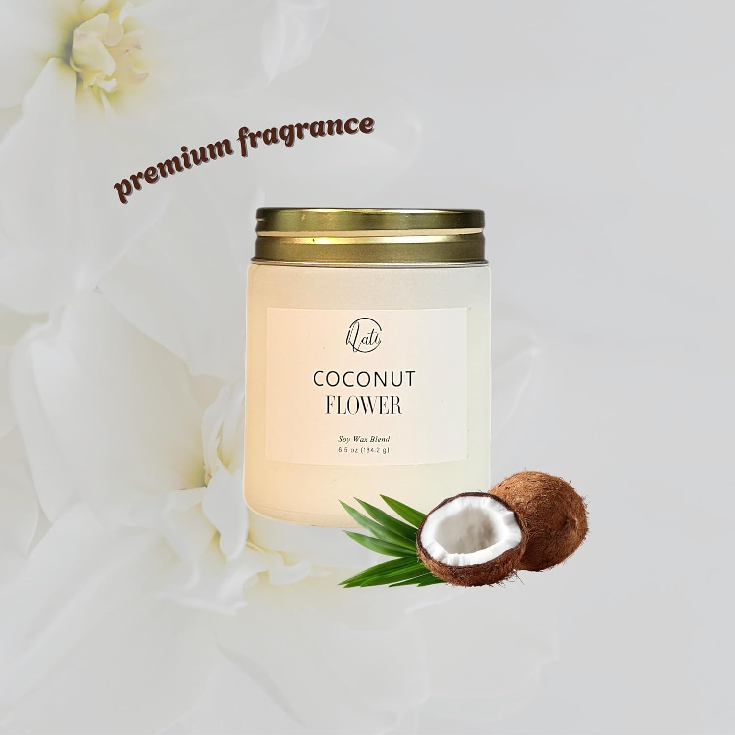 Golden Garden Tomato - Vine & Basil Scented Candle – 6.5Oz Frosted Sage Glass Jar With Gold Screw Lid – Single Cotton Wick, 33H, Smokeless (White)