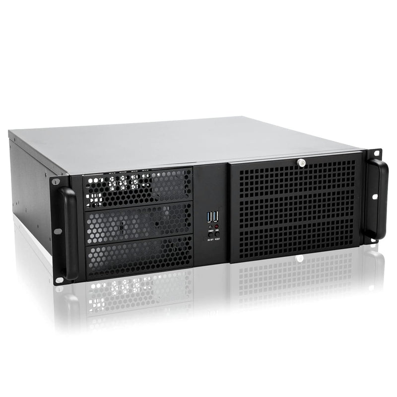 3U Rackmount Server Chassis Atx/Matx With 3X5.25 Support Ps2 Psu W/Side 80Mm F