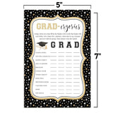 Graduation Who Knows The Graduate Best & Gradergories Fill-In Game Cards, Twenty (20) 5" X 7" Game Cards Included