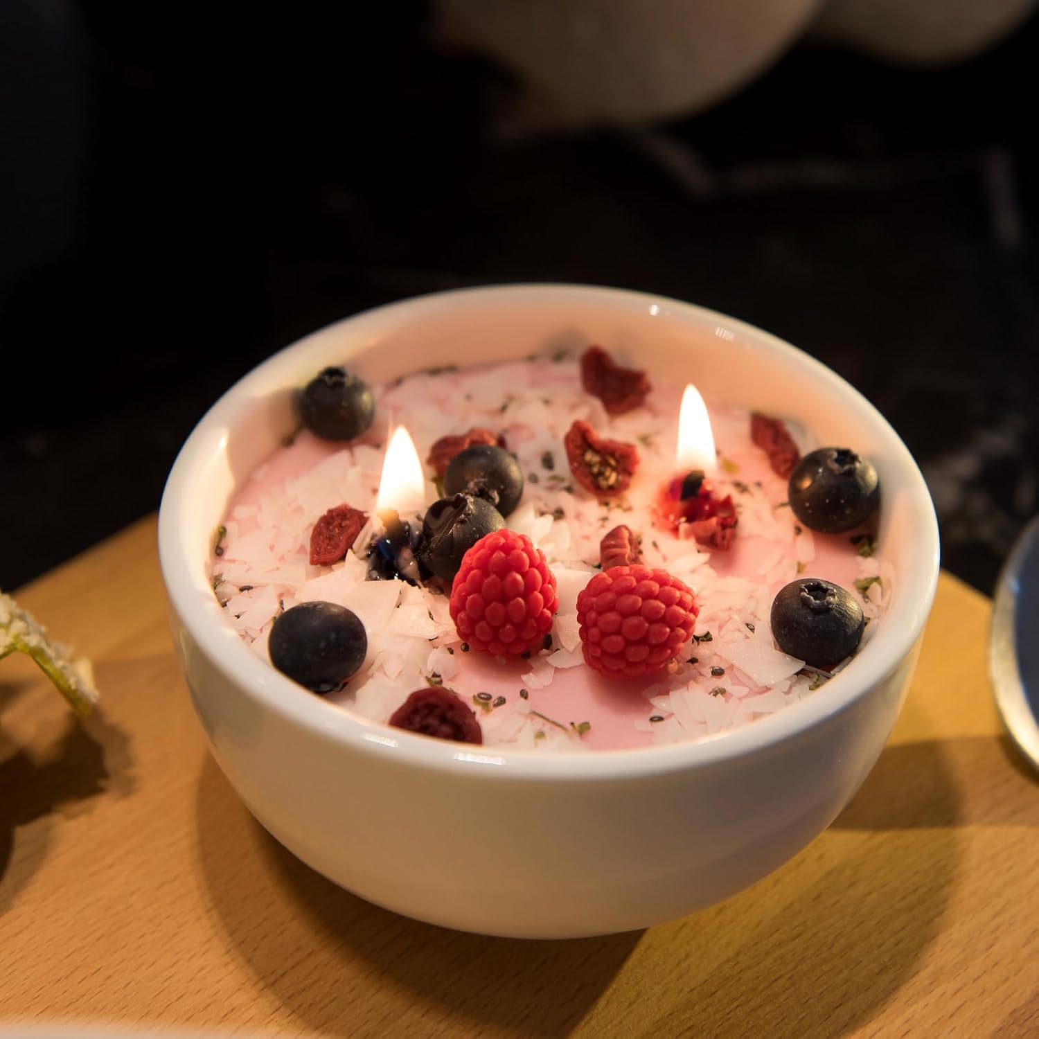 Realistic Fruity Yogurt Smoothie Bowl Scented Aromatherapy Candle