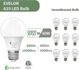 6 Pack A19 LED Light Bulbs 60W Equivalent Soft White 2700K E26 Base 800 Lumens