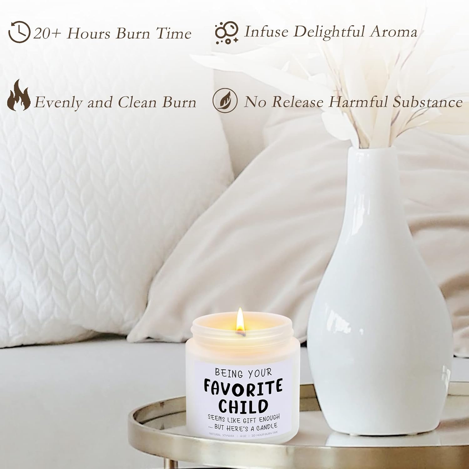 Favorite Child Soy Candle - Funny Gift For Parents From Kids, Mother’S Day Father’S Day Birthday Gift From Daughter, Son Present Idea From Children For Parents Birthday Anniversary