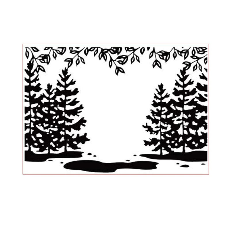 Christmas Tree Woodland Plastic Embossing Folders For Card Making Or Journalin