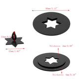 2Pcs Black Candle Jar Topper Stainless Steel Star Candle Covers Prevent Touch 3.15" Round Scented Lid For Spa Meditation Yoga (Star)