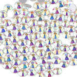 Flat Back Crystal Rhinestones Round Gems For Nail Art And Craft Glue Fix, Crystalab (4.6-4.8Mm) Ss20/1440Pcs