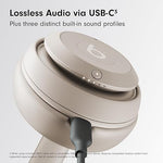 Wireless Bluetooth Noise Cancelling Headphones, 40H Battery, USB-C - Sandstone