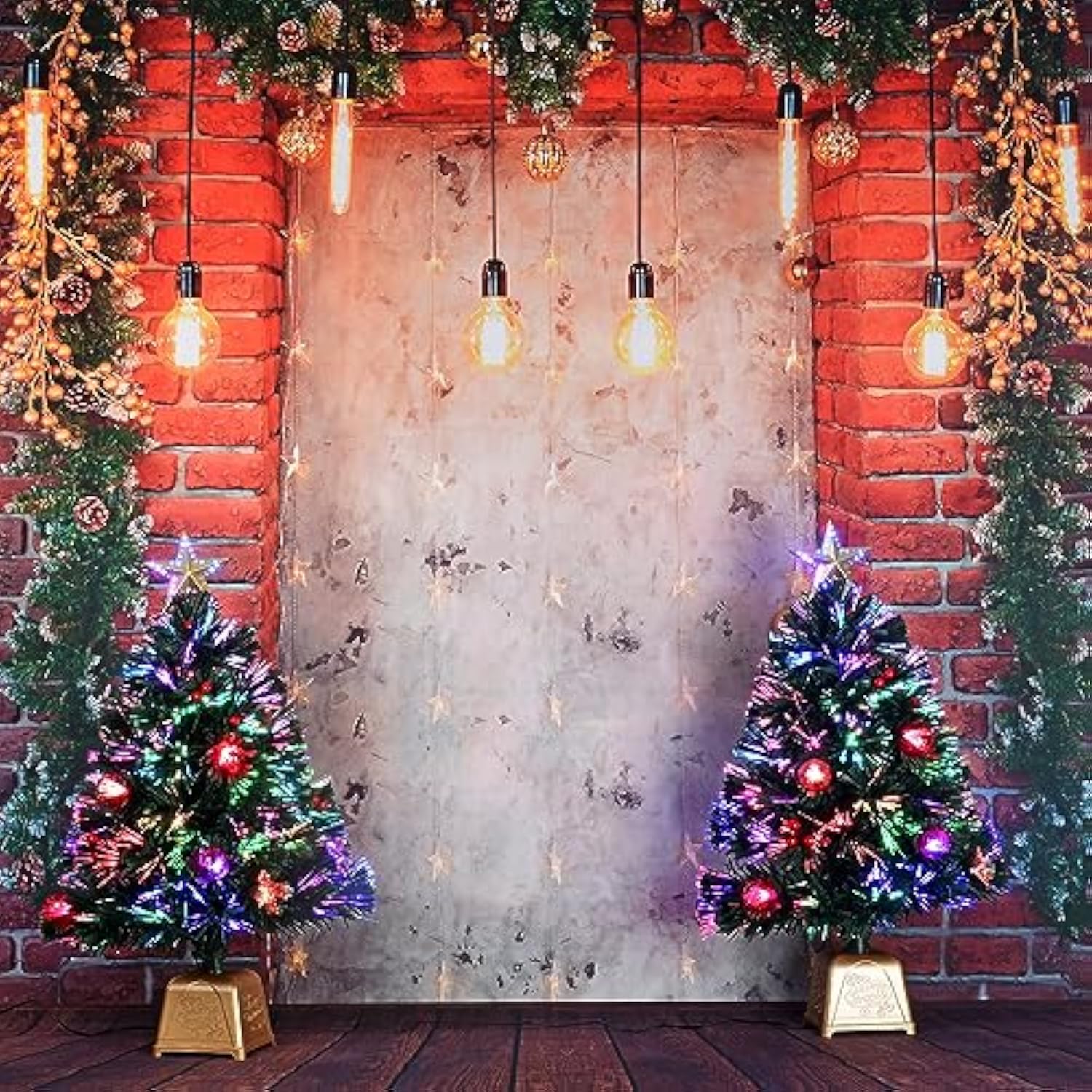 24Inch Green Fiber Optic Christmas Tree,Prelit Artificial Tabletop Christmas Tree,Star,Butterfly And Ball Ornaments For Best Holiday Home Decorations,2 Foot