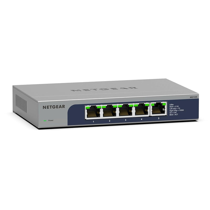 5-Port Multi-Gigabit Ethernet Unmanaged Network Switch (Ms105) - With 5 X 1G/2