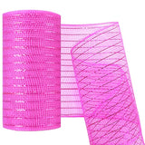 Deco Mesh 5.9 Inch X 30 Feet Deco Poly Mesh Ribbon With Metallic Foil