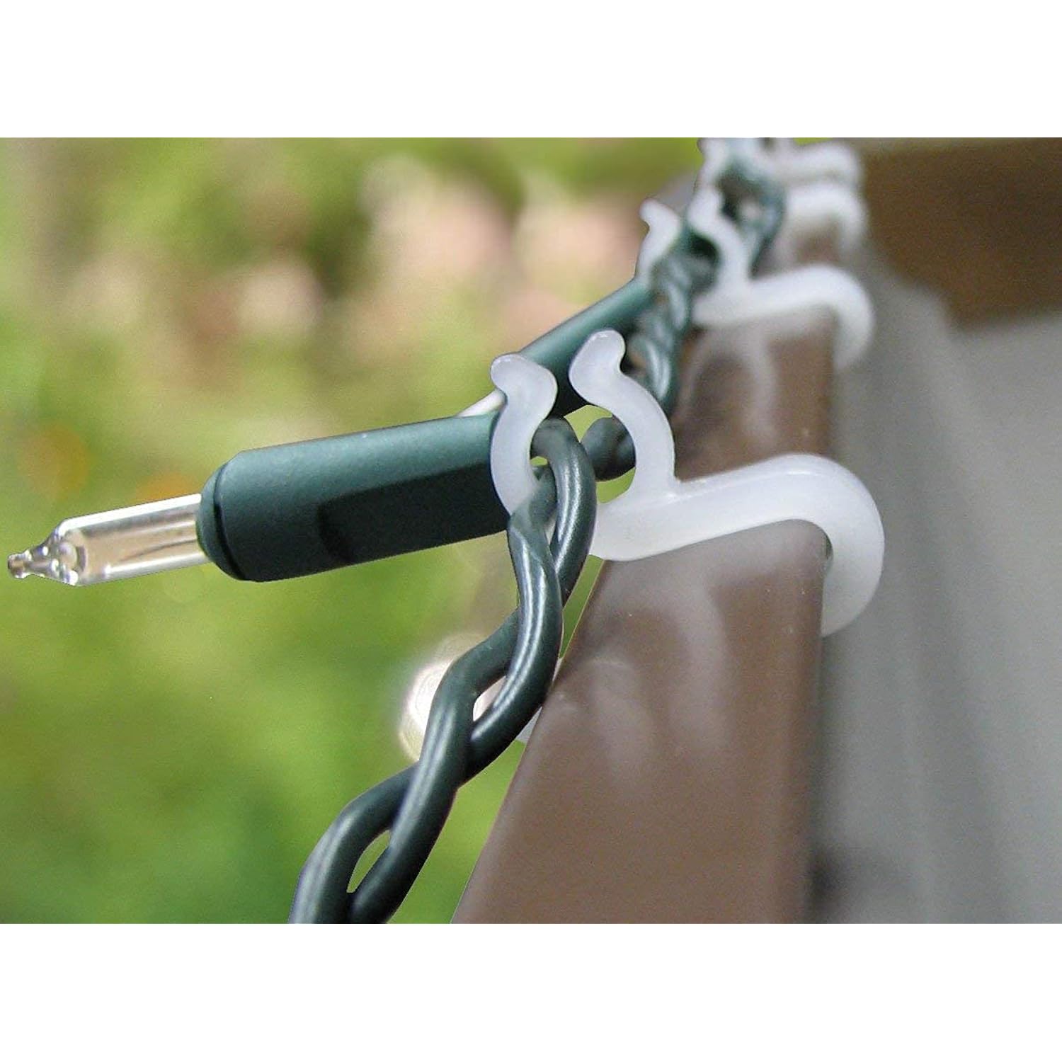 Mighty Light Christmas Light Clips Hangers Outdoor Hang Gutter Hooks For Christmas Decoration String Lights Weatherproof Outdoor Lights Clip For Halloween Xmas | 100 Pack