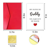 Funny Valentines Day Card For Dad, Daddy Valentines Day Card From Daughter For Father With Envelope Sticker, Blank Inside, Cute Valentine Gift