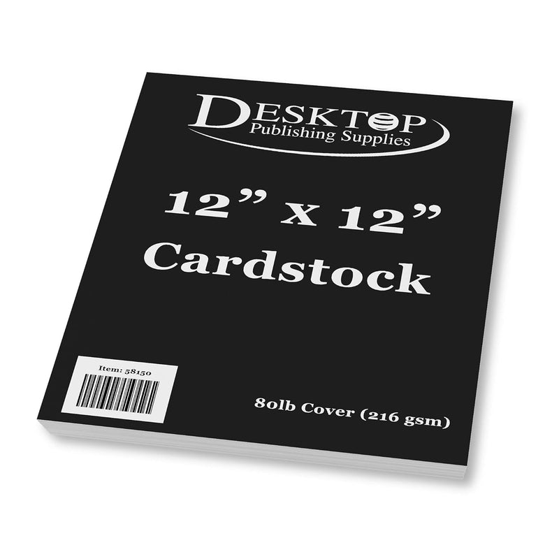 Premium Black 12X12 Cardstock - Thick Heavyweight 80Lb Cover - 25 Sheets