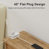 Cruise Approved Travel Power Strip 4 Outlets 3 USB Ports 2 USB C 4FT Extension Cord White