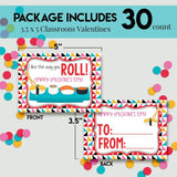 I Like The Way You Roll Cute Sushi Themed Valentine'S Day Cards For Kids To Give To Friends & Classmates, Thirty (30) 3.5" X 5" Fill In Cards (Without Envelopes) By Amandacreation