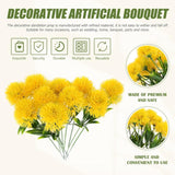 12Pcs Lifelike Artificial Dandelion Flowers Simulation Decor For Home Wedding Party And Office Faux Dandelion Branches Easy Maintenance