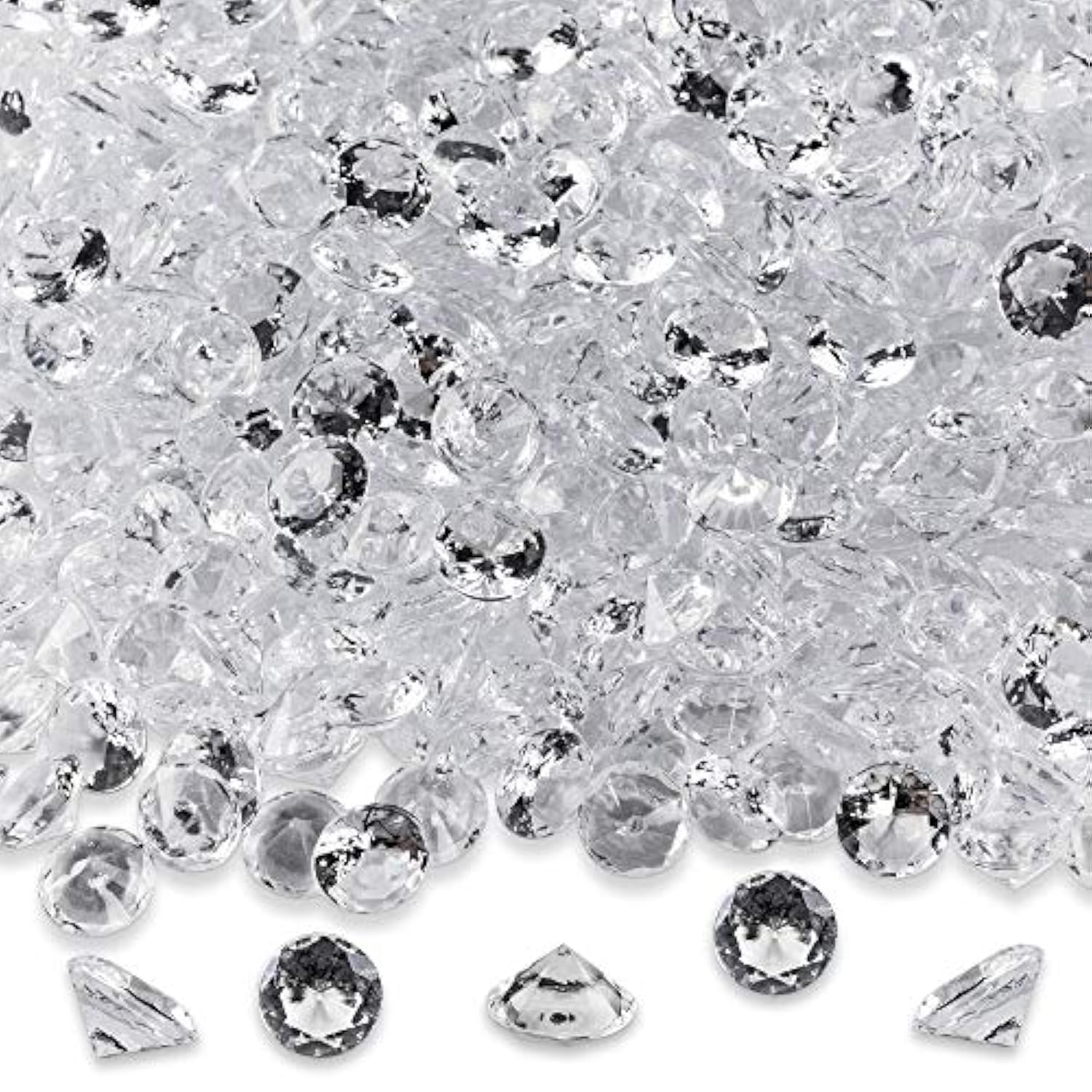 Diamond Table Confetti Party Toy Decorations For Weddings, Bridal Shower, Birthdays, Graduations, Home, And More. 800 Count, 4 Carat/8Mm Jewels