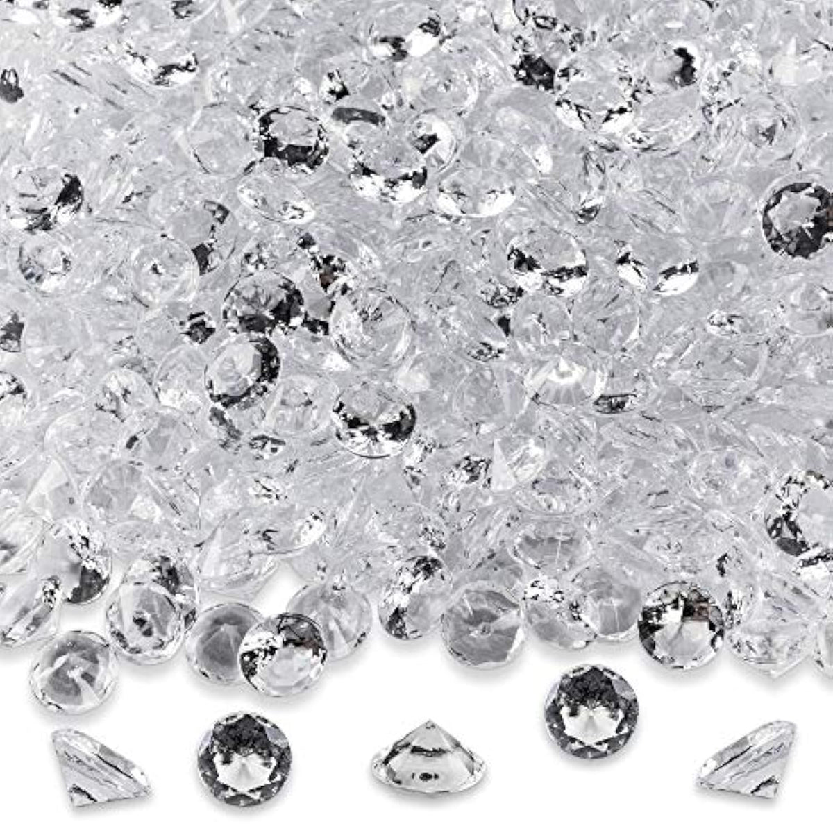 Diamond Table Confetti Party Toy Decorations For Weddings, Bridal Shower, Birthdays, Graduations, Home, And More. 800 Count, 4 Carat/8Mm Jewels