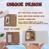 Mini Watercolor Paint Set Portable, 12 Color Pocket Artist Watercolour Travel Palette Set, Wooden 8 Grids Paint Palette Box With Binder Clips Sketchbook And Storage Bag